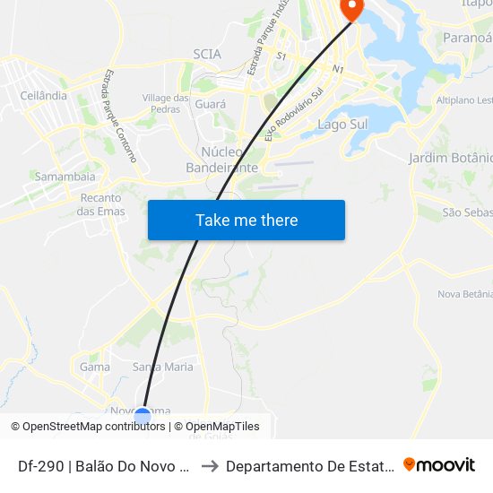 Df-290 | Balão Do Novo Gama to Departamento De Estatística map