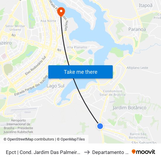 Epct | Cond. Jardim Das Palmeiras (Sentido São Sebastião) to Departamento De Estatística map