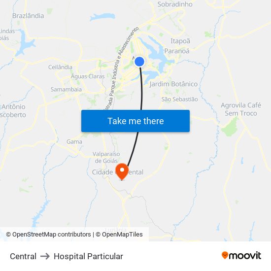 Central to Hospital Particular map