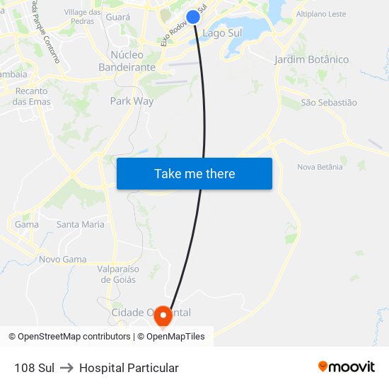 108 Sul to Hospital Particular map