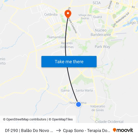 Df-290 | Balão Do Novo Gama to Cpap Sono - Terapia Do Sono map