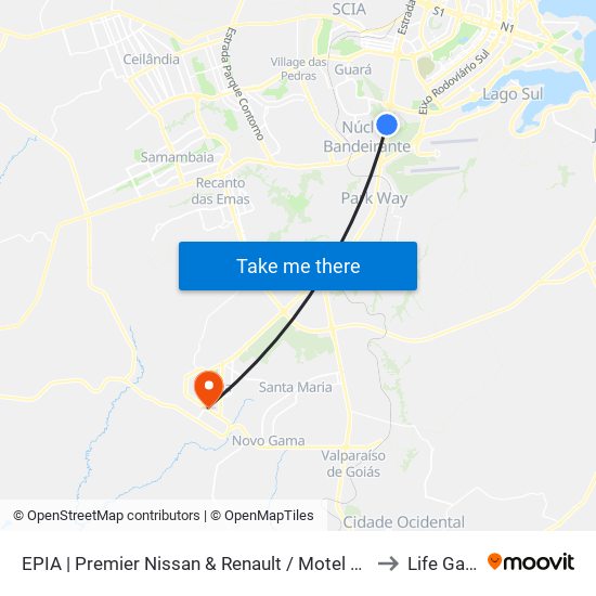 EPIA | Premier Nissan & Renault / Motel Park Way to Life Gama map