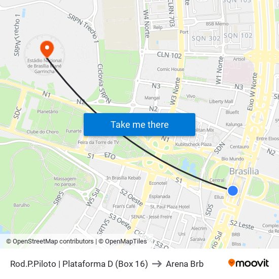 Rod.P.Piloto | Plataforma D (Box 16) to Arena Brb map