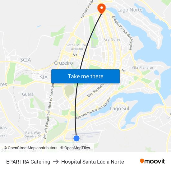 EPAR | RA Catering to Hospital Santa Lúcia Norte map