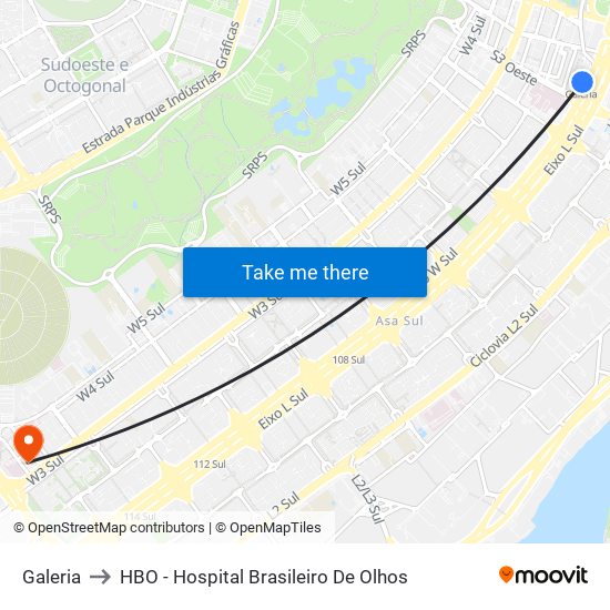 Galeria to HBO - Hospital Brasileiro De Olhos map