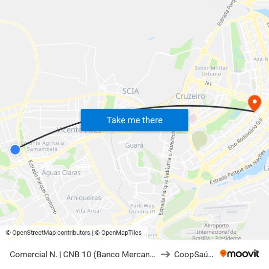 Comercial N. | CNB 10 (Banco Mercantil) to CoopSaúde map