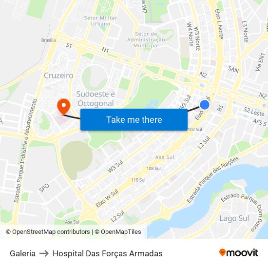 Galeria to Hospital Das Forças Armadas map