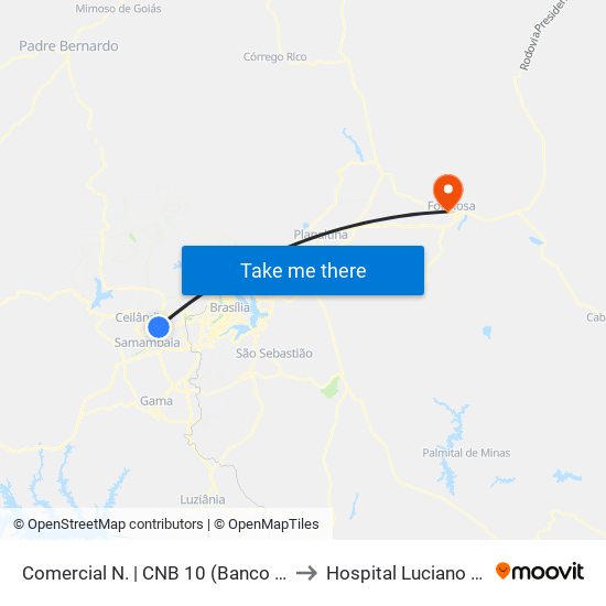 Comercial N. | CNB 10 (Banco Mercantil) to Hospital Luciano Chaves map
