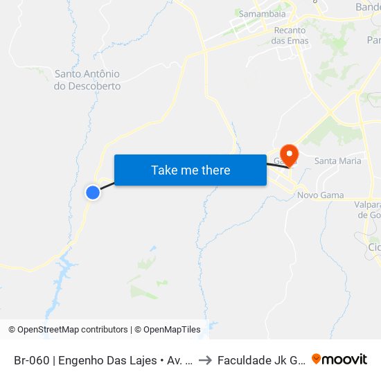 Br-060 | Engenho Das Lajes • Av. Brasília to Faculdade Jk Gama map