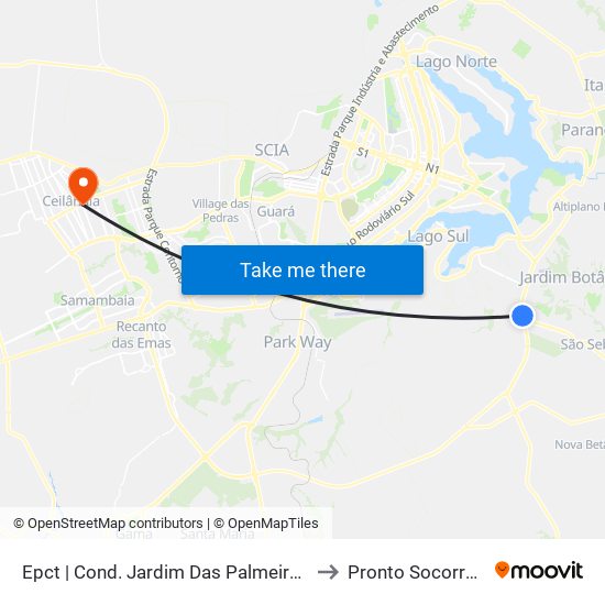 Epct | Cond. Jardim Das Palmeiras (Sentido São Sebastião) to Pronto Socorro Das Fraturas map