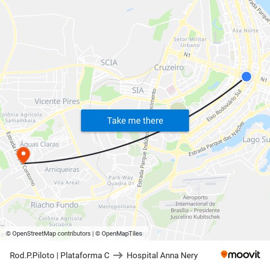 Rod.P.Piloto | Plataforma C to Hospital Anna Nery map