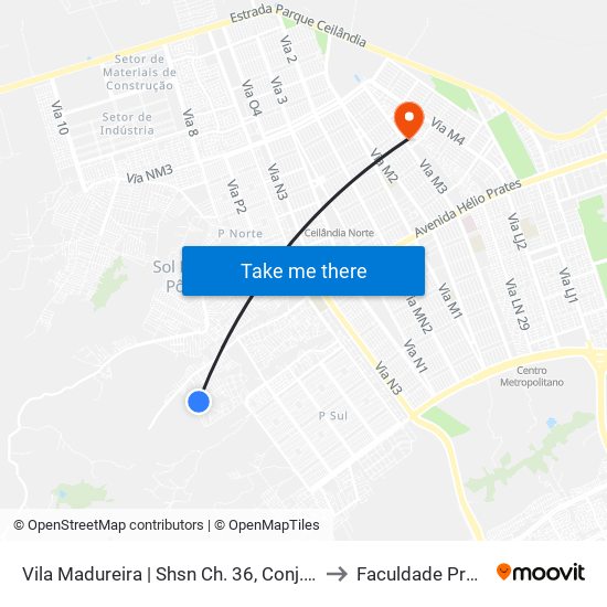 Vila Madureira | Shsn Ch. 36, Conj. 22 «Volta« to Faculdade Projeção map