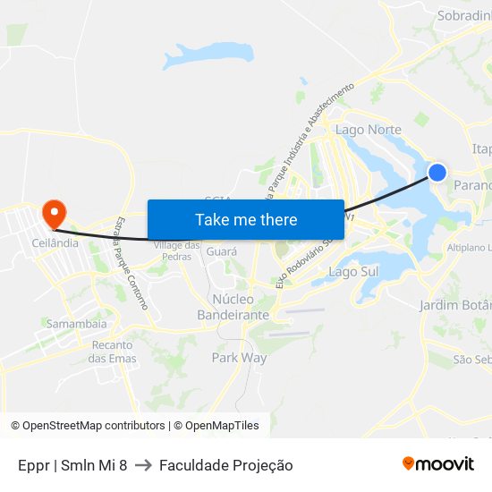 Eppr | Smln Mi 8 to Faculdade Projeção map