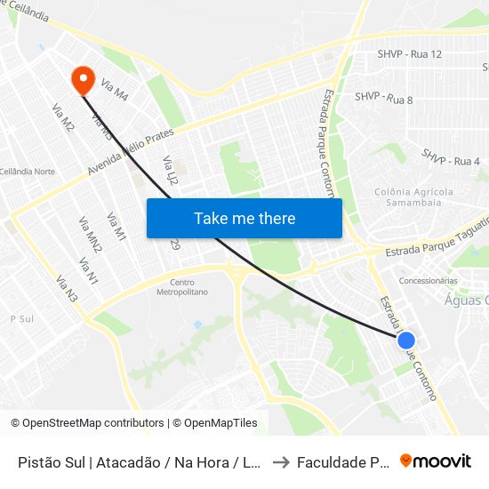 Pistão Sul | Atacadão / Na Hora / Leonardo da Vinci to Faculdade Projeção map