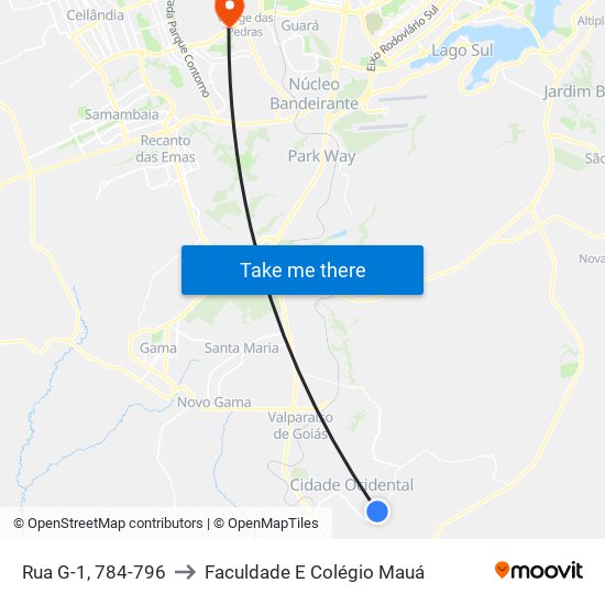 Rua G-1, 784-796 to Faculdade E Colégio Mauá map