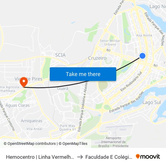 Hemocentro | Linha Vermelha Gratuita to Faculdade E Colégio Mauá map