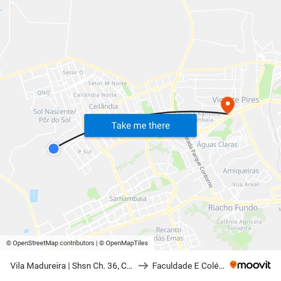 Vila Madureira | Shsn Ch. 36, Conj. 22 «Volta« to Faculdade E Colégio Mauá map