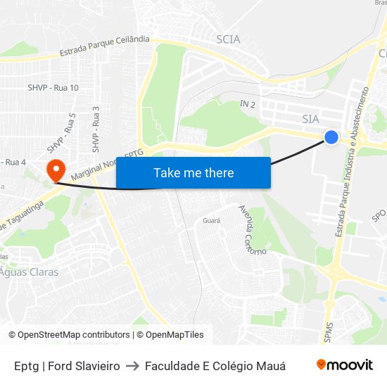 Eptg | Ford Slavieiro to Faculdade E Colégio Mauá map