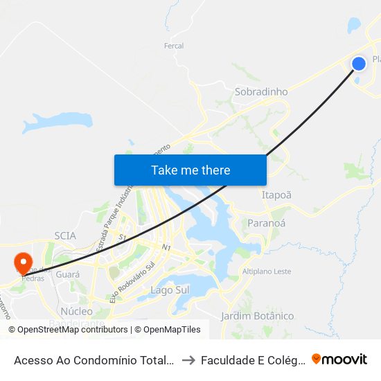 Acesso Ao Condomínio Total Ville 9 E 10 to Faculdade E Colégio Mauá map