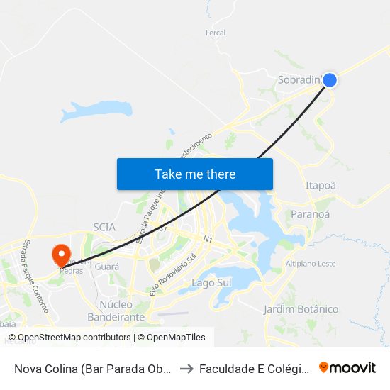 Nova Colina (Bar Parada Obrigatória) to Faculdade E Colégio Mauá map