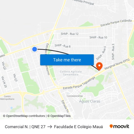 Comercial N. | QNE 27 to Faculdade E Colégio Mauá map