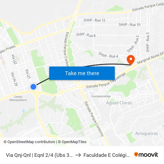 Via Qnj-Qnl | Eqnl 2/4 (Ubs 3 / Ced 6) to Faculdade E Colégio Mauá map