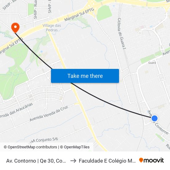 Av. Contorno | Qe 30, Conj. B to Faculdade E Colégio Mauá map