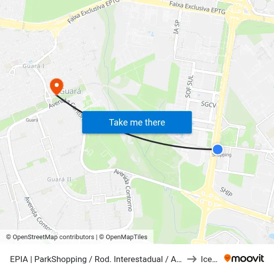 EPIA | ParkShopping / Rod. Interestadual / Assaí to Icesp map