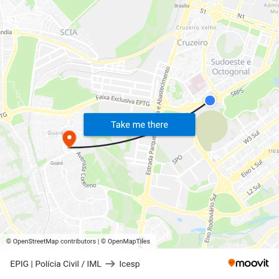EPIG | Polícia Civil / IML to Icesp map