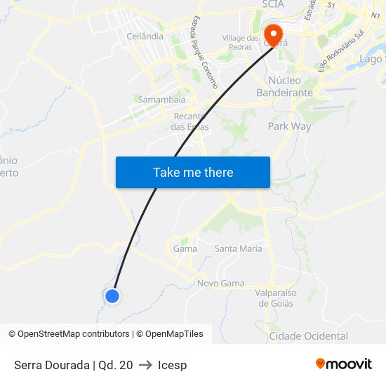 Serra Dourada | Qd. 20 to Icesp map