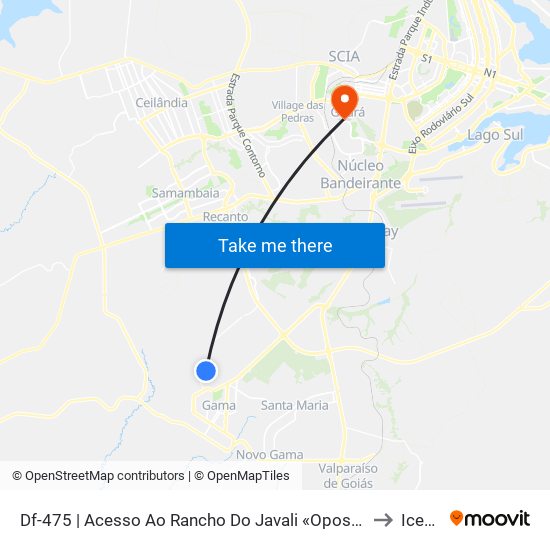 Df-475 | Acesso Ao Rancho Do Javali «Oposto» to Icesp map