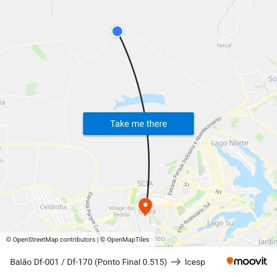 Balão Df-001 / Df-170 (Ponto Final 0.515) to Icesp map