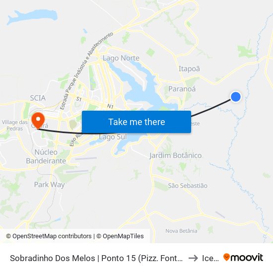 Sobradinho Dos Melos | Ponto 15 (Pizz. Fonte Do Sabor) to Icesp map