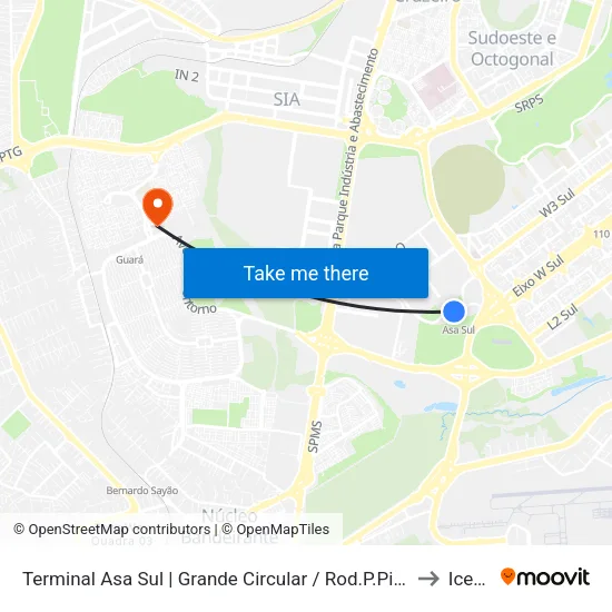 TAS | Grande Circular / Rod.P.Piloto to Icesp map