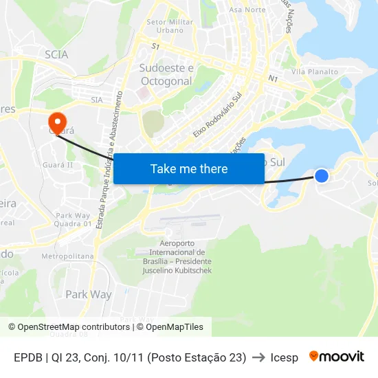 EPDB | QI 23, Conj. 10/11 (Posto Estação 23) to Icesp map
