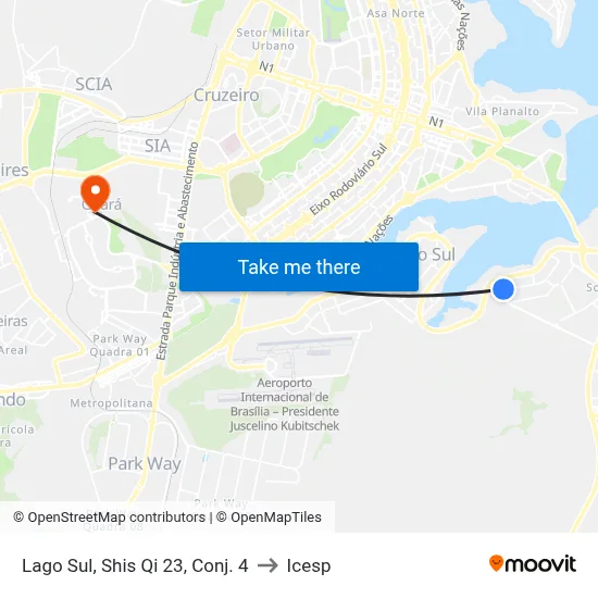 Lago Sul, Shis Qi 23, Conj. 4 to Icesp map