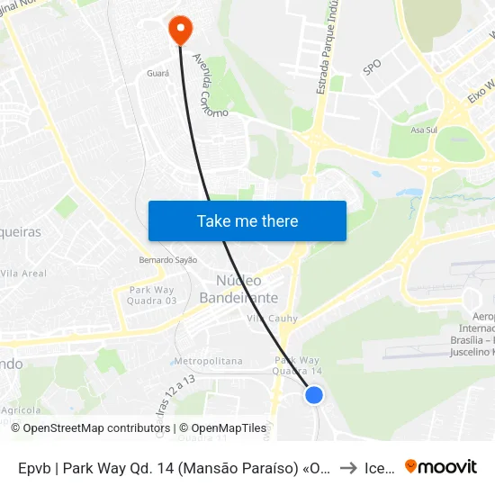 Epvb | Park Way Qd. 14 (Mansão Paraíso) «Oposto» to Icesp map