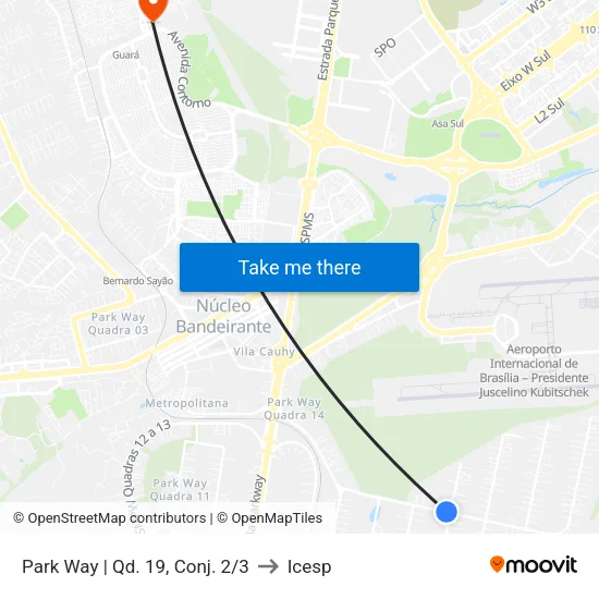 Park Way | Qd. 19, Conj. 2/3 to Icesp map