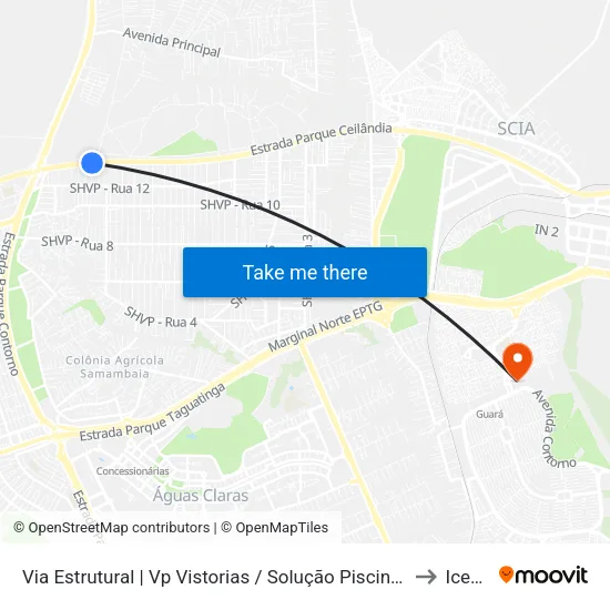 Via Estrutural | Vp Vistorias / Solução Piscinas to Icesp map
