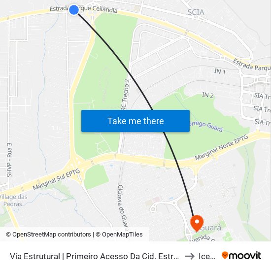 Via Estrutural | Primeiro Acesso Da Cid. Estrutural to Icesp map
