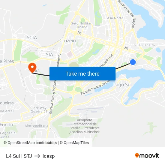 L4 Sul | STJ to Icesp map