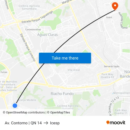 Av. Contorno | QN 14 to Icesp map