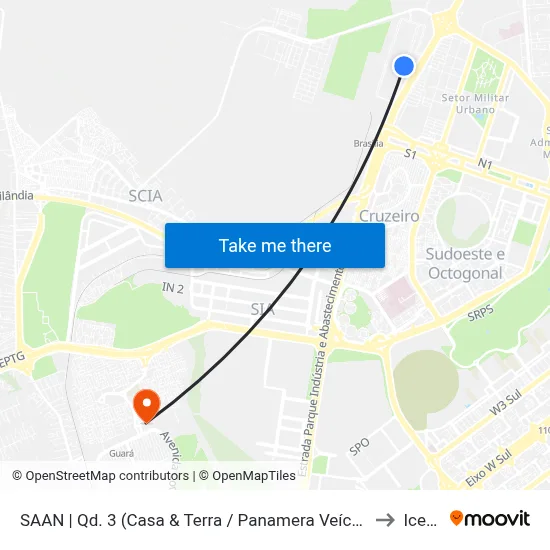 SAAN | Qd. 3 (Casa & Terra / Panamera Veículos) to Icesp map