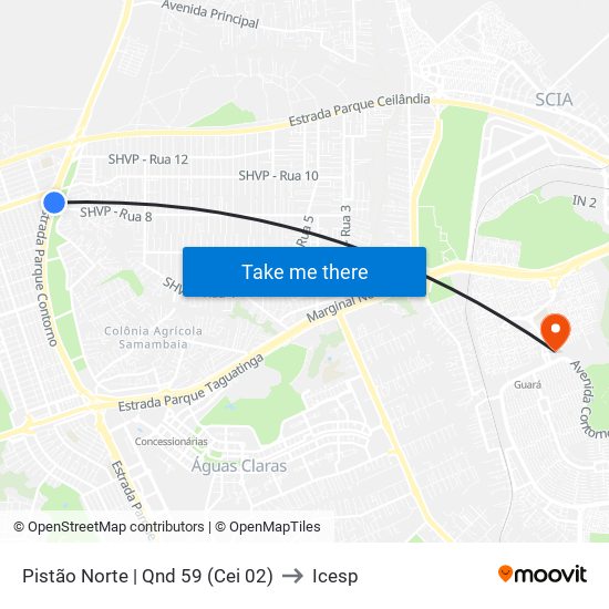 Pistão Norte | Qnd 59 (Cei 02) to Icesp map