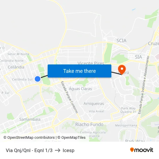 Via Qnj/Qnl - Eqnl 1/3 to Icesp map