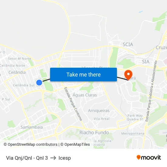 Via Qnj/Qnl - Qnl 3 to Icesp map