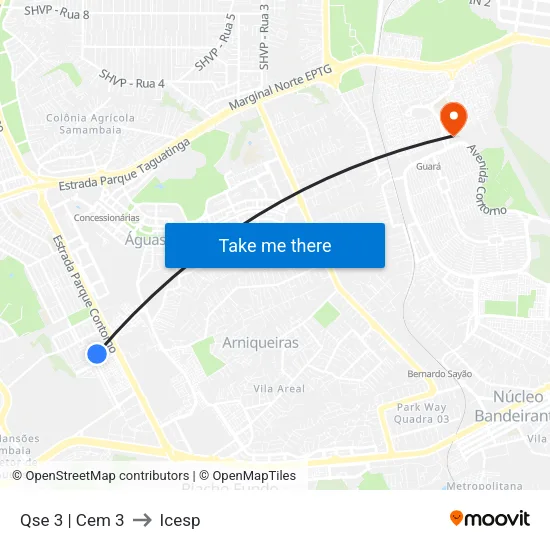 Qse 3 | Cem 3 to Icesp map