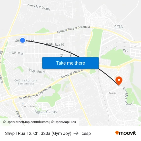 Shvp | Rua 12, Ch. 320a (Gym Joy) to Icesp map
