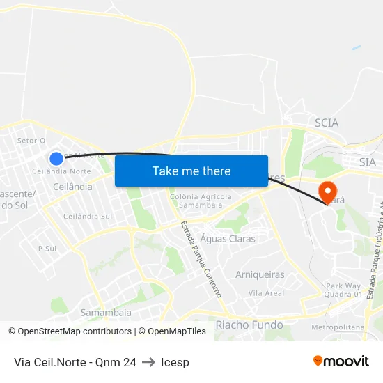 Via Ceil.Norte - Qnm 24 to Icesp map