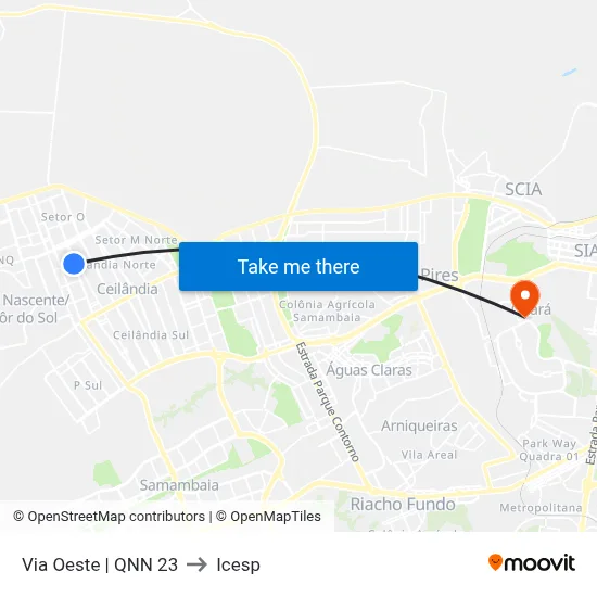 Via Oeste | QNN 23 to Icesp map